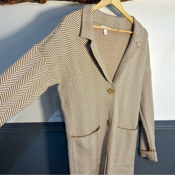*Nine West Fall/ Winter Zig Zag Coatigan/ Cardigan with Front Pockets* - Picture 13 of 14